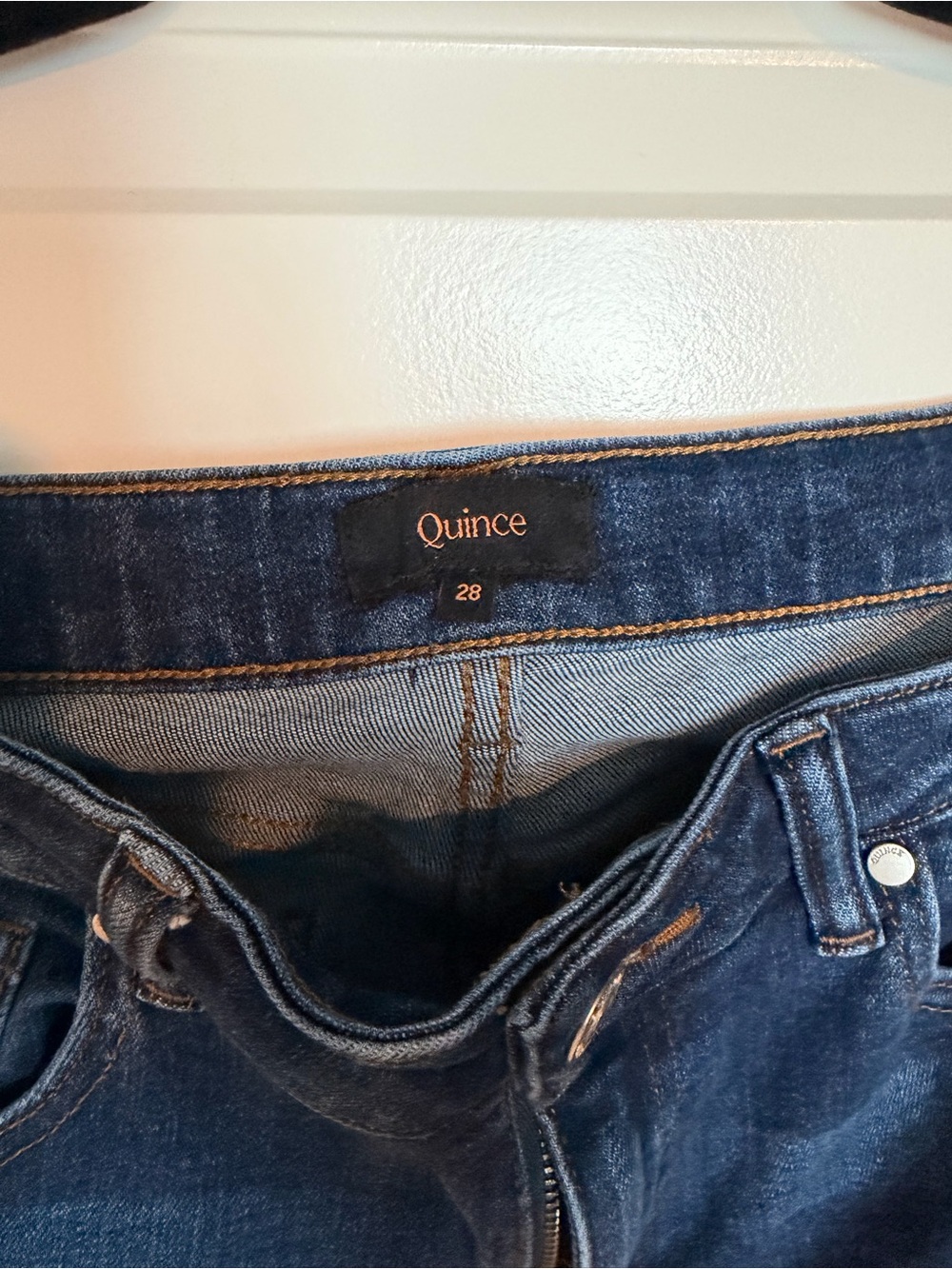 Quince Luna Stretch Flare Jeans - Midnight Blue - Picture 4 of 5